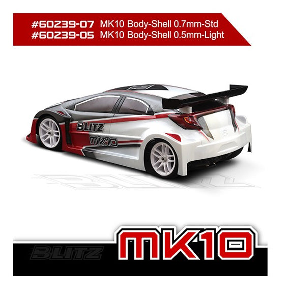 BLITZ MK10 1/10th FWD Bodyshell 0.5 60239-05