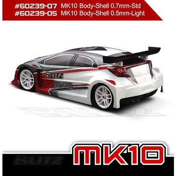 BLITZ MK10 1/10th FWD Bodyshell 0.7 60239-07