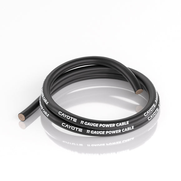 CAYOTE 11AWG Thin-Wall Silicone Wire - 1M Black CYECW05