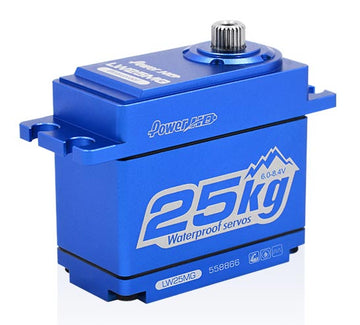 Power HD Servo HD LW-25MG Waterproof HV Blue Alu Case 25.0kg/0.14Ss HD-LW-25MG