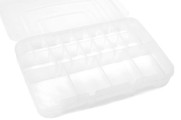 CORALLY ASSORTMENT BOX LARGE 3-21 ADJUSTABLE COMPARTMENTS 364 X 248 X 50MM C-90255
