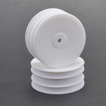 Schumacher Wheel; Hex Front - White - 4wd - pr U4496