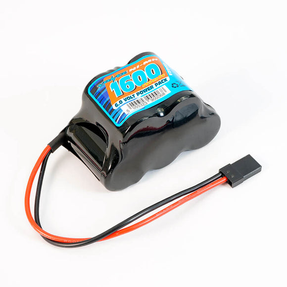 VOLTZ 1600MAH 6.0V NIMH RX HUMP BATTERY W/ JR PLUG VZ0112
